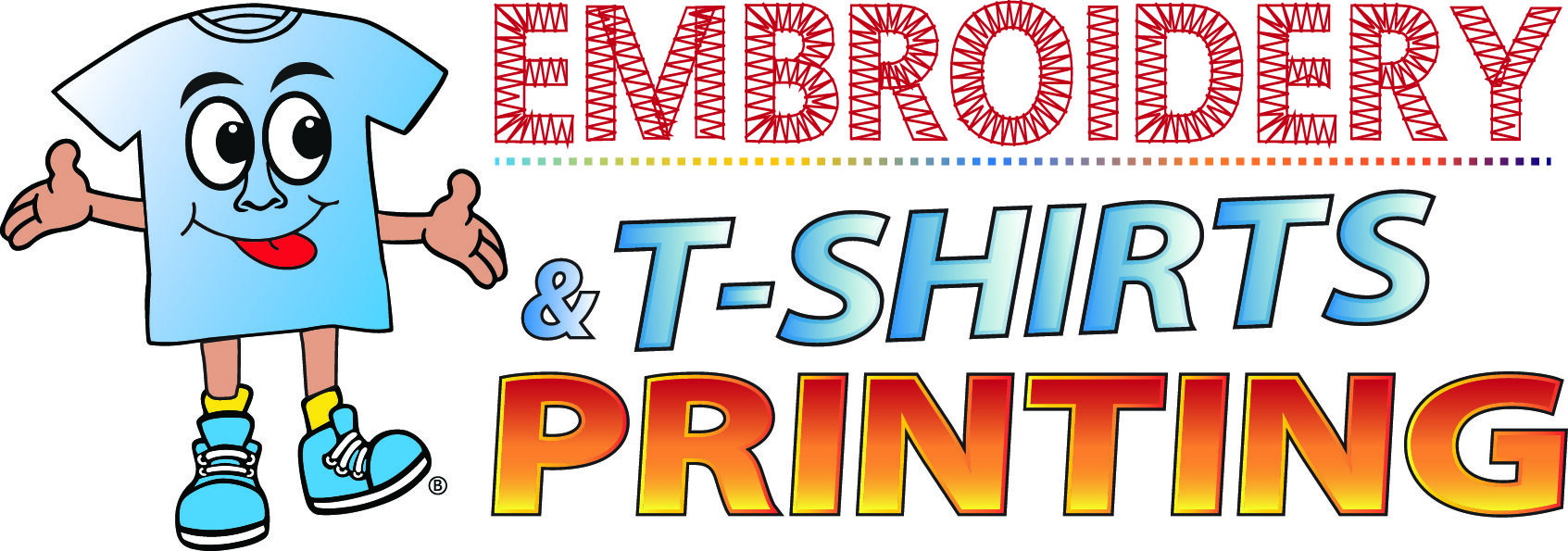 Embroidery — and– T-shirts printing